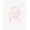 Sisterly Tribe Womens Ballet Slipper Soft Ballet Wrap Modal-jersey Top In Pink