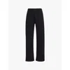 Sisters & Seekers Trademark Drawstring Waistband Straight-leg Mid-rise Cotton-blend Jogging Bottoms In Black