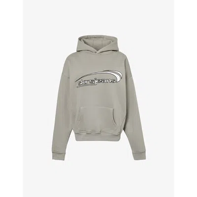 Sisters & Seekers Staten Brand-print Cotton-blend Hoody In Grey