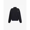 Sisters & Seekers Womens Black Collared Oversized Cotton-blend Sweatshirt In Multi