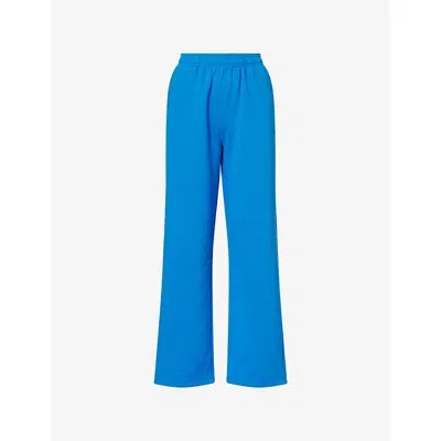 Sisters & Seekers Womens Bluebird Wide-leg Cotton-jersey Jogging Bottoms