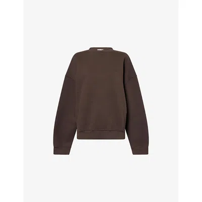 Sisters & Seekers Womens  Seekers Classic Embroidered Cotton-blend Sweatshirt In Brown