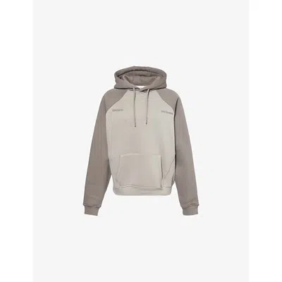 Sisters & Seekers Womens Champ Jeanswear Raglan Colour-block Cotton-jersey Hoody