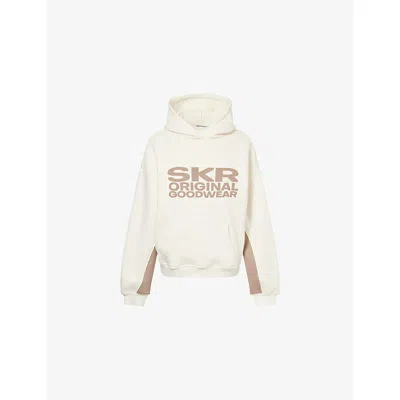 Sisters & Seekers Womens Cream Skr Relaxed-fit Cotton-blend Hoodie In Neutral