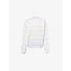 Sisters & Seekers Womens Multi Striped Oversized Cotton-blend Sweatshirt In Multi