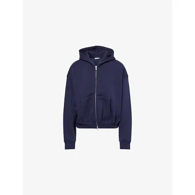 Sisters & Seekers Womens Navy Seekers 99 Shrunken Cotton-blend Hoodie In Blue