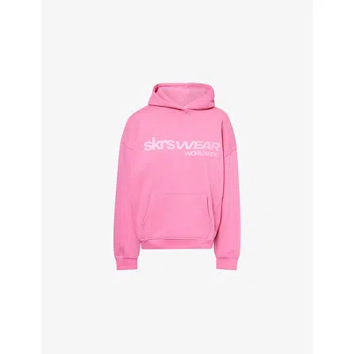 Sisters & Seekers Womens Pink Seekers Wear Printed Cotton-blend Hoodie Xs