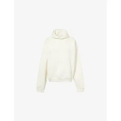 Sisters & Seekers Womens  Series Embroidered-logo Cotton-blend Hoodie In White