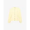 Sisters & Seekers Womens Yellow Bryant Ribbed Knitted Cardigan