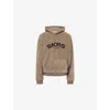 Sisters & Seekers Womens Otter Skrs Logo-embroidered Fleece Hoody In Brown