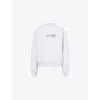 Sisters & Seekers Womens Grey Marl Sport Brand-embroidery Cotton-blend Sweatshirt In Grey Marl