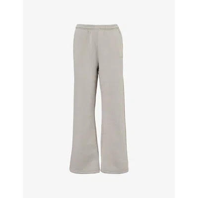 Sisters & Seekers Womens Trademark Two-slip-pockets Wide-leg High-rise Cotton-blend Jogging Bottoms Bleeker