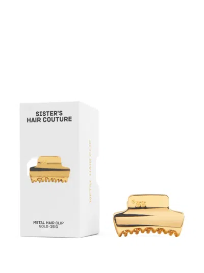 Sister’s Aroma Logo-engraved Polished Hair Clip In Gold