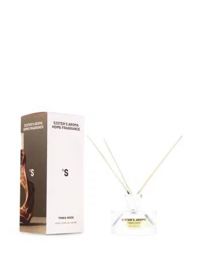 Sister’s Aroma Tonka Wood Glass Reed Diffuser In White