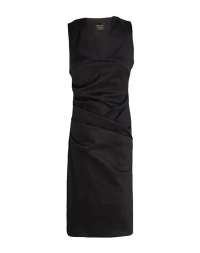 Siste's Woman Midi Dress Black Size S Polyester, Nylon, Elastane