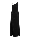 Siste's Gold Capsule Woman Maxi Dress Black Size Xs Polyester, Elastane