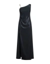Siste's Gold Capsule Woman Maxi Dress Navy Size S Polyester, Elastane In Navy