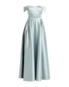 Siste's Gold Capsule Woman Maxi Dress Sage Green Size M Polyester, Elastane
