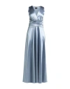 Siste's Gold Capsule Woman Maxi Dress Slate Blue Size Xl Polyester, Elastane