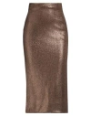 Siste's Gold Capsule Woman Midi Skirt Copper Size S Nylon, Elastane, Metallic Fiber In Orange