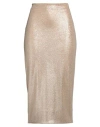 Siste's Gold Capsule Woman Midi Skirt Gold Size M Nylon, Elastane, Metallic Fiber In Gold