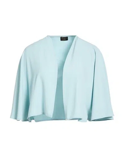 Siste's Gold Capsule Woman Shrug Sky Blue Size M Polyester, Elastane