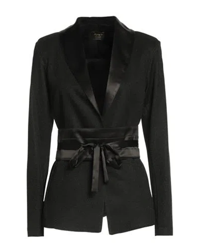 Siste's Woman Blazer Black Size L Viscose, Nylon, Polyester