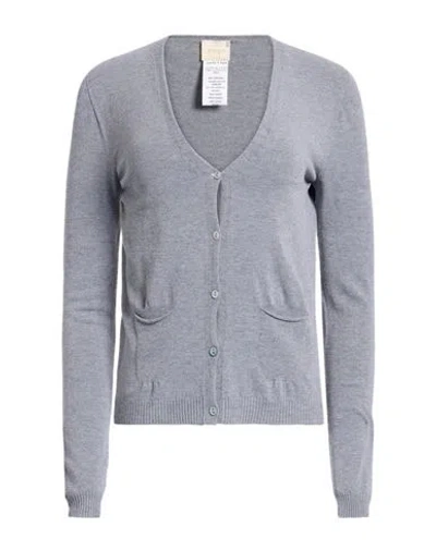 Siste's Woman Cardigan Grey Size S Viscose, Polyamide, Wool In Gray