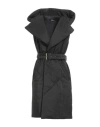 Siste's Woman Coat Black Size M Polyester In Gray