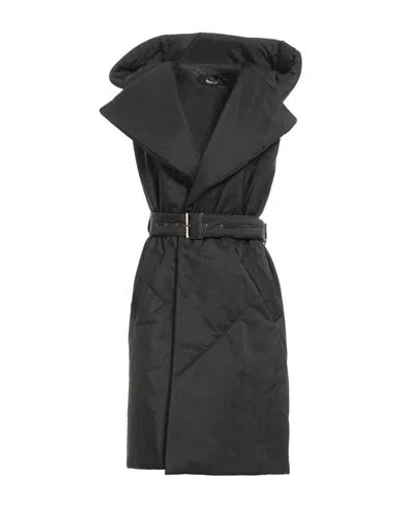 Siste's Woman Coat Black Size M Polyester In Gray
