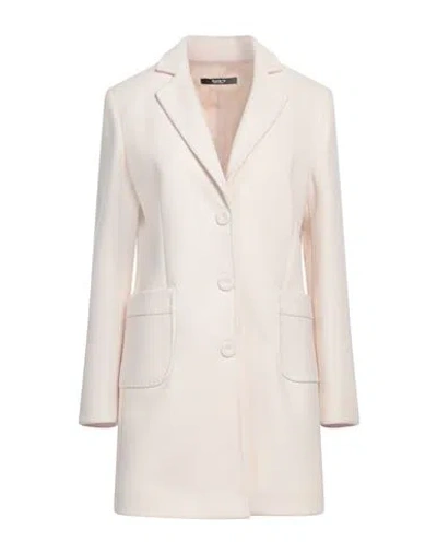 Siste's Woman Coat Cream Size 10 Polyester In White