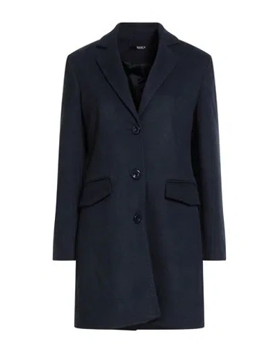 Siste's Woman Coat Midnight Blue Size 8 Polyester, Viscose