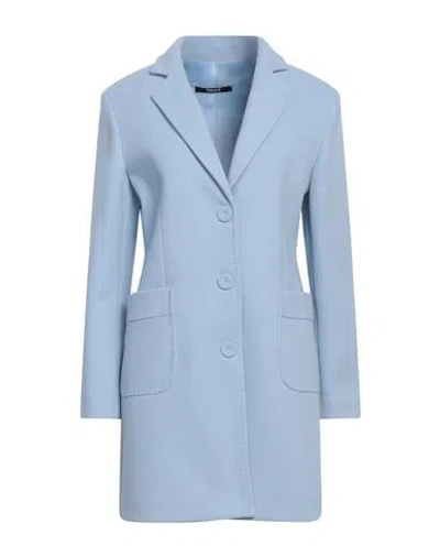 Siste's Woman Coat Sky Blue Size 6 Polyester