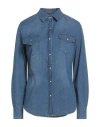 Siste's Woman Denim Shirt Blue Size 10 Cotton