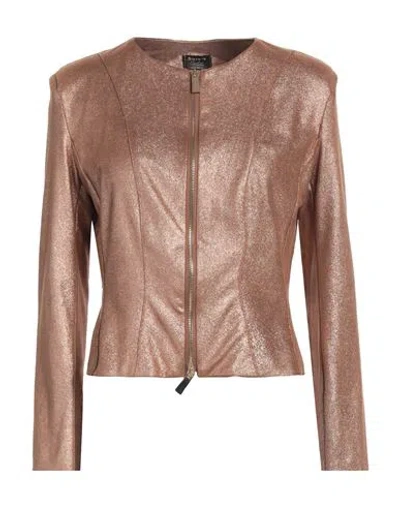 Siste's Gold Capsule Woman Jacket Bronze Size S Polyester, Elastane In Yellow