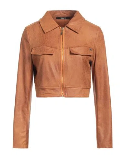 Siste's Woman Jacket Mandarin Size L Polyester, Elastane