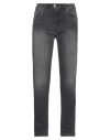 Siste's Woman Jeans Black Size 10 Cotton, Elastane In Black