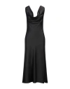 Siste's Gold Capsule Woman Maxi Dress Black Size Xs Polyester, Elastane