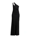 Siste's Woman Maxi Dress Black Size L Viscose, Nylon, Polyester