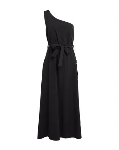 Siste's Woman Maxi Dress Black Size M Polyester, Viscose, Elastane