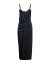 Siste's Woman Maxi Dress Midnight Blue Size L Polyester, Elastane