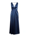 Siste's Woman Maxi Dress Midnight Blue Size M Polyester, Elastane In Blue