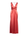 Siste's Woman Maxi Dress Red Size L Polyester, Elastane