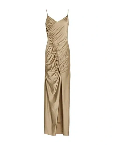 Siste's Woman Maxi Dress Sand Size L Nylon, Elastane In Brown