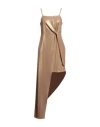 Siste's Woman Maxi Dress Sand Size L Polyester, Elastane In Beige