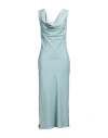 Siste's Gold Capsule Woman Maxi Dress Sky Blue Size L Polyester, Elastane In Blue