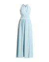 Siste's Woman Maxi Dress Sky Blue Size L Polyester, Elastane
