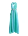 Siste's Woman Maxi Dress Turquoise Size Xl Polyester In Blue