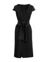 Siste's Woman Midi Dress Black Size S Polyester, Elastane In Black
