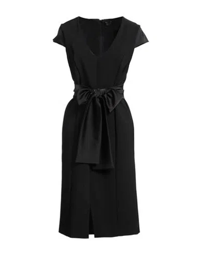 Siste's Woman Midi Dress Black Size S Polyester, Elastane